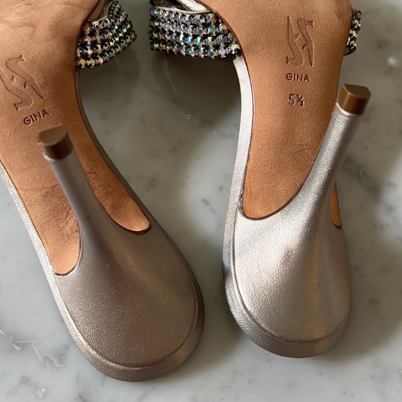 Gina Nocturn Mink Key West Swarovski® Crystal High Heel Stiletto Sandals - Picture 7 of 13